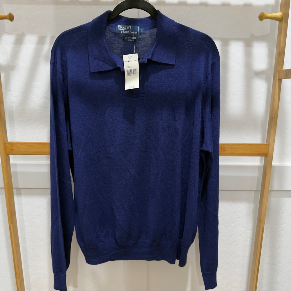 Polo by Ralph Lauren Men's Blue Sweater WOOL, CASHMERE, SILK